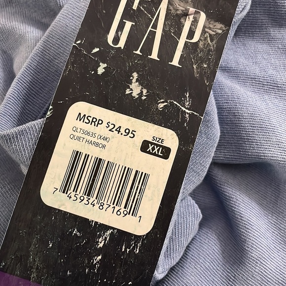 Gap Washed Fashion Tee Quiet Harbor NWT XXL - Picture 6 of 6